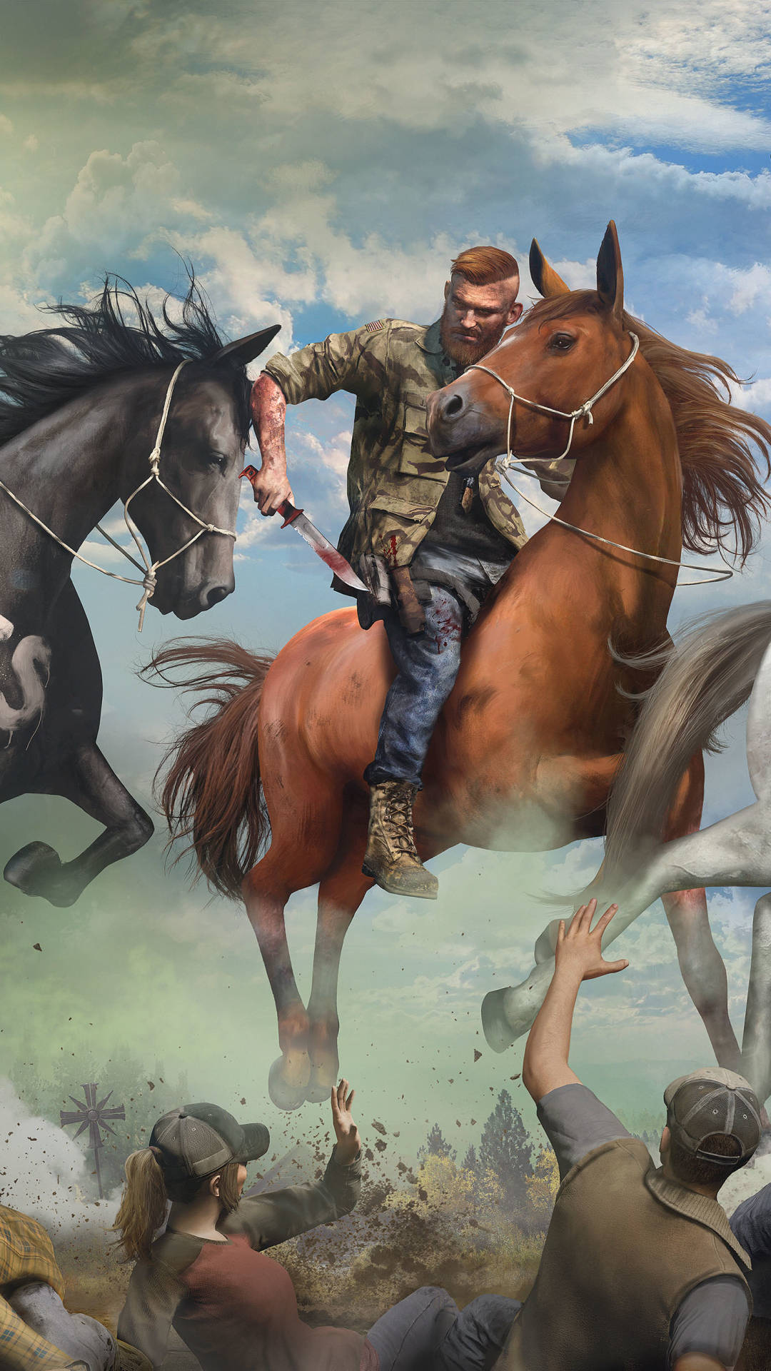 Far Cry 5 Jacob On Horse Iphone Wallpaper