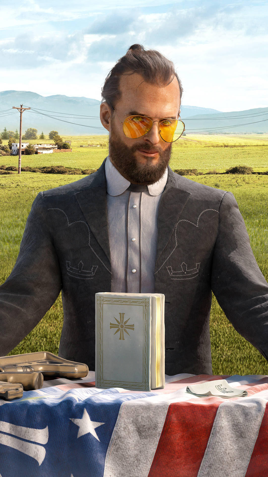 Download Far Cry 5 Joseph With Sunglasses Iphone Wallpaper | Wallpapers.Com