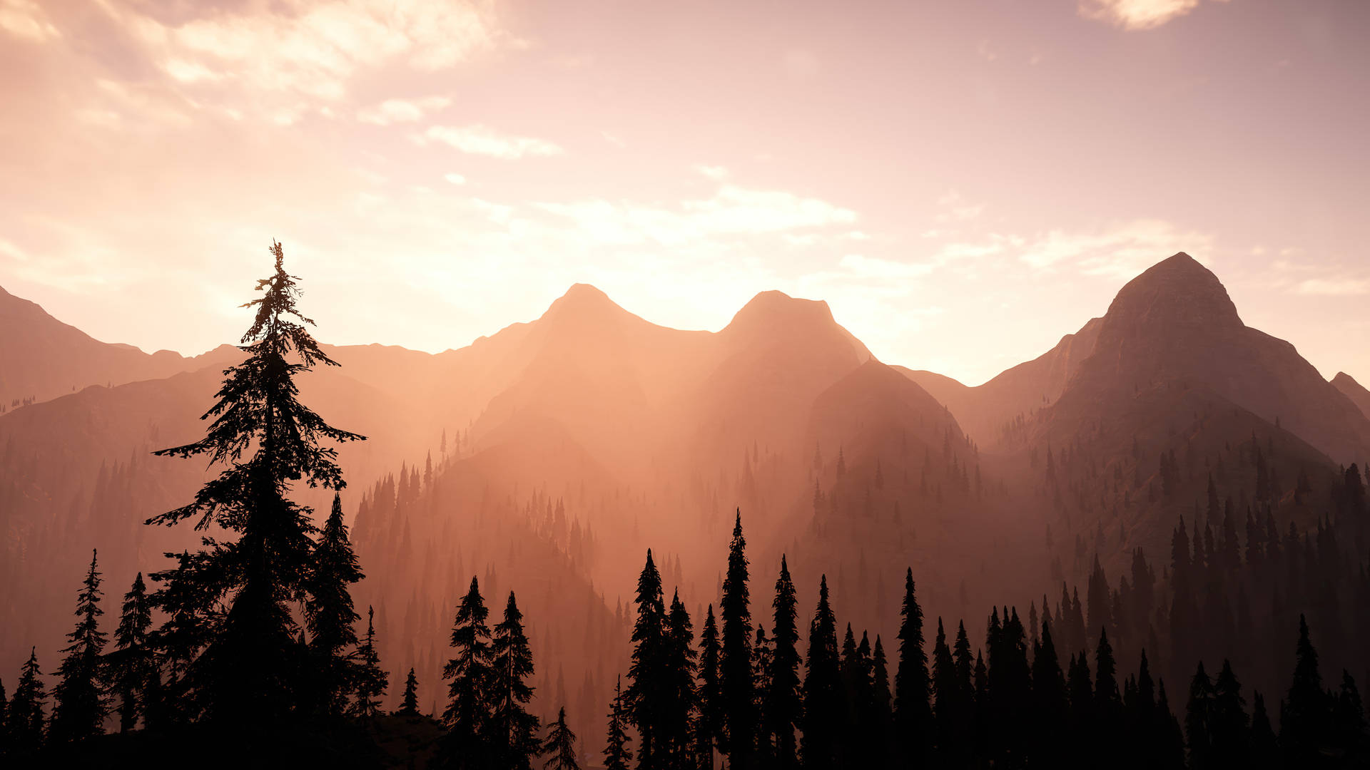 Far Cry 5 Sun Rising Mountains Background