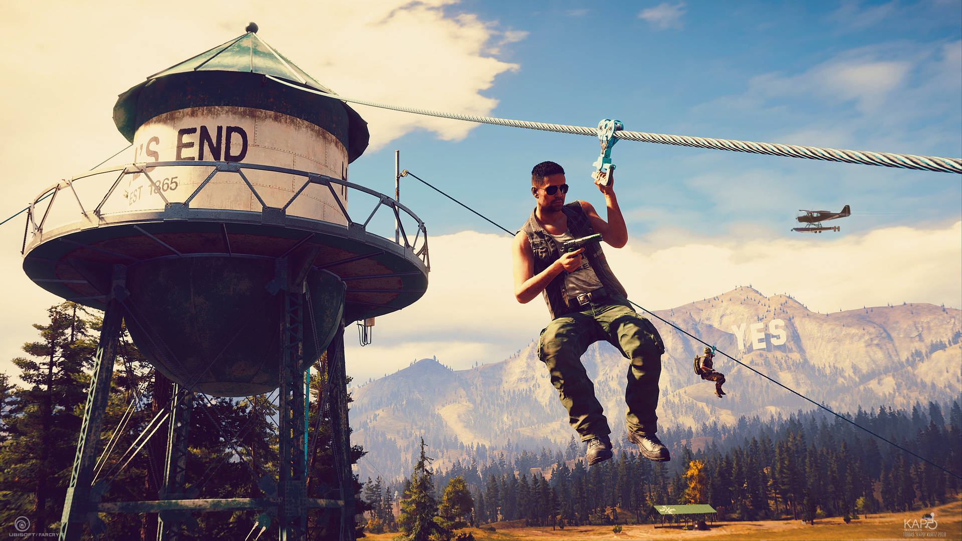 Far Cry Five Water Tower Zip Line Picture