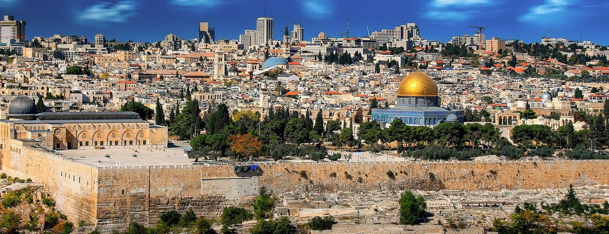 Faraway Dome Of The Rock Wallpaper