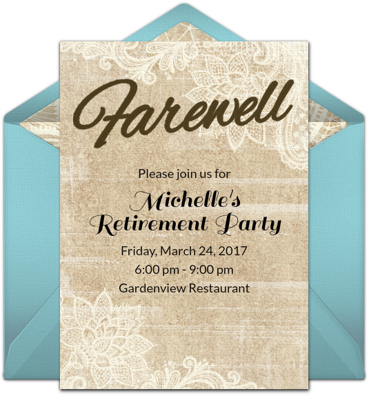 Farewell Invitation Card Design PNG