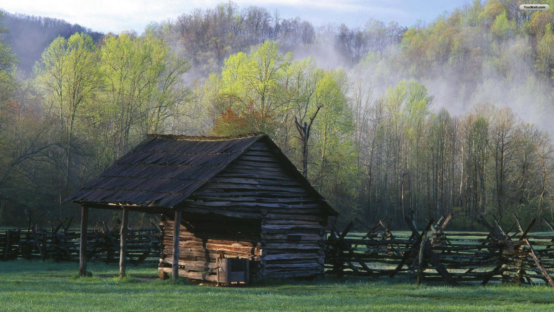 A picturesque view of an idyllic farm