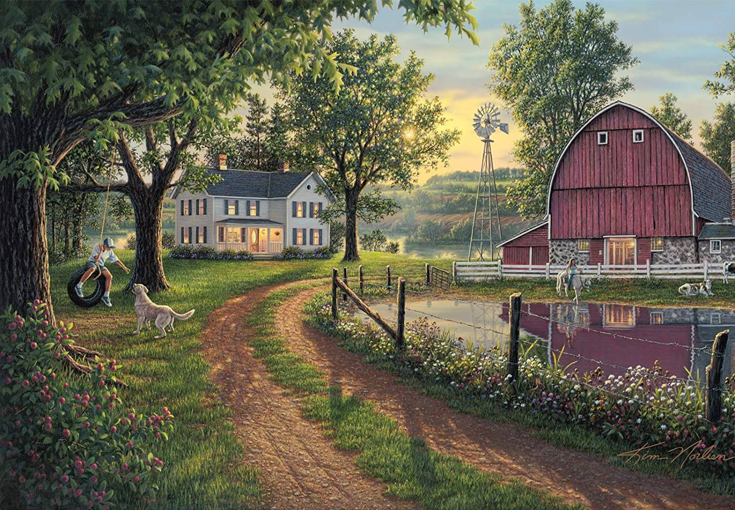 A beautiful day at the farm Wallpaper