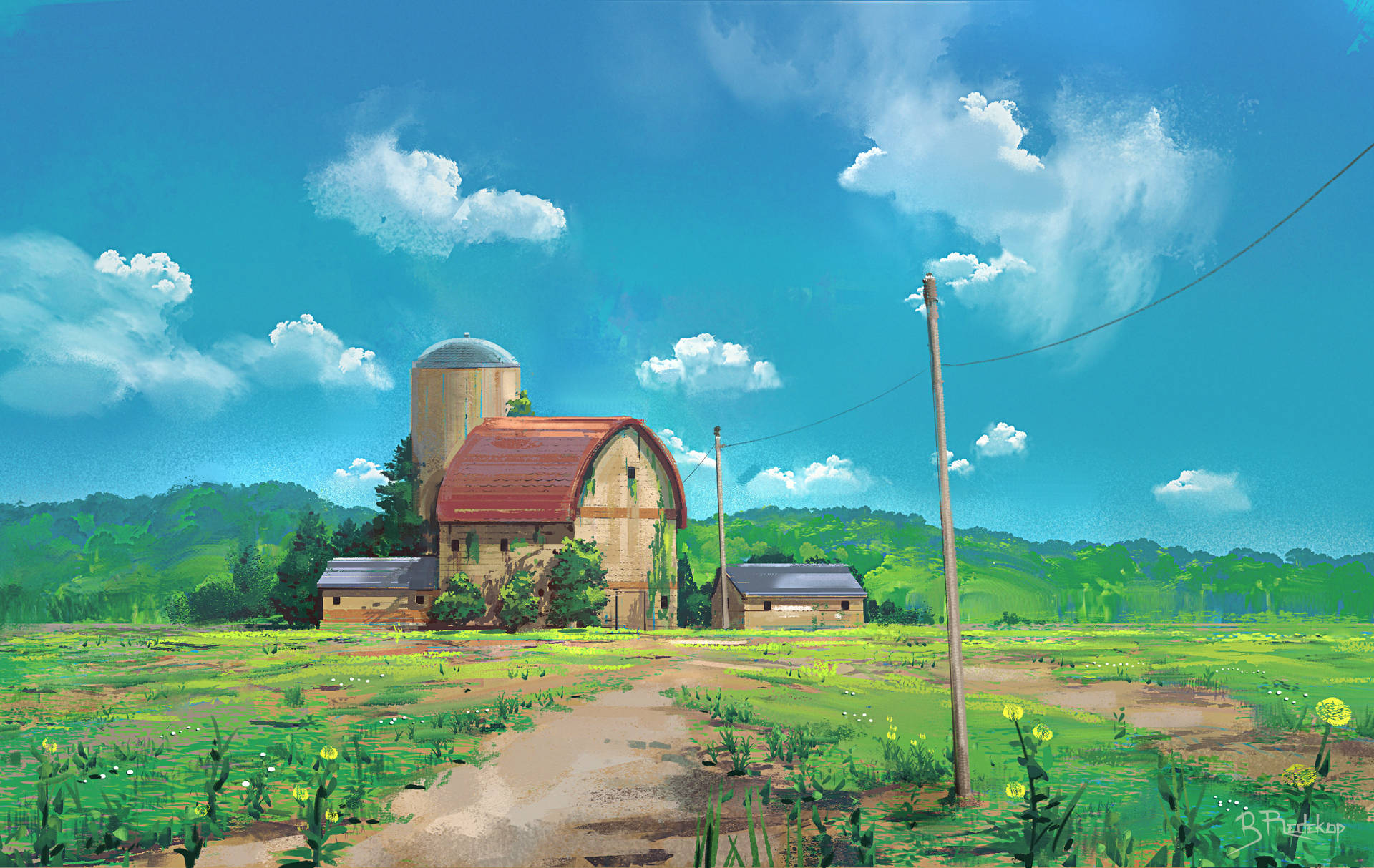 Artwork Farm Desktop Wallpaper
