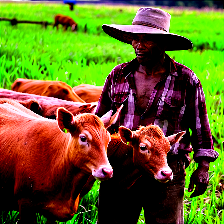 Farmer With Livestock Png 58 PNG