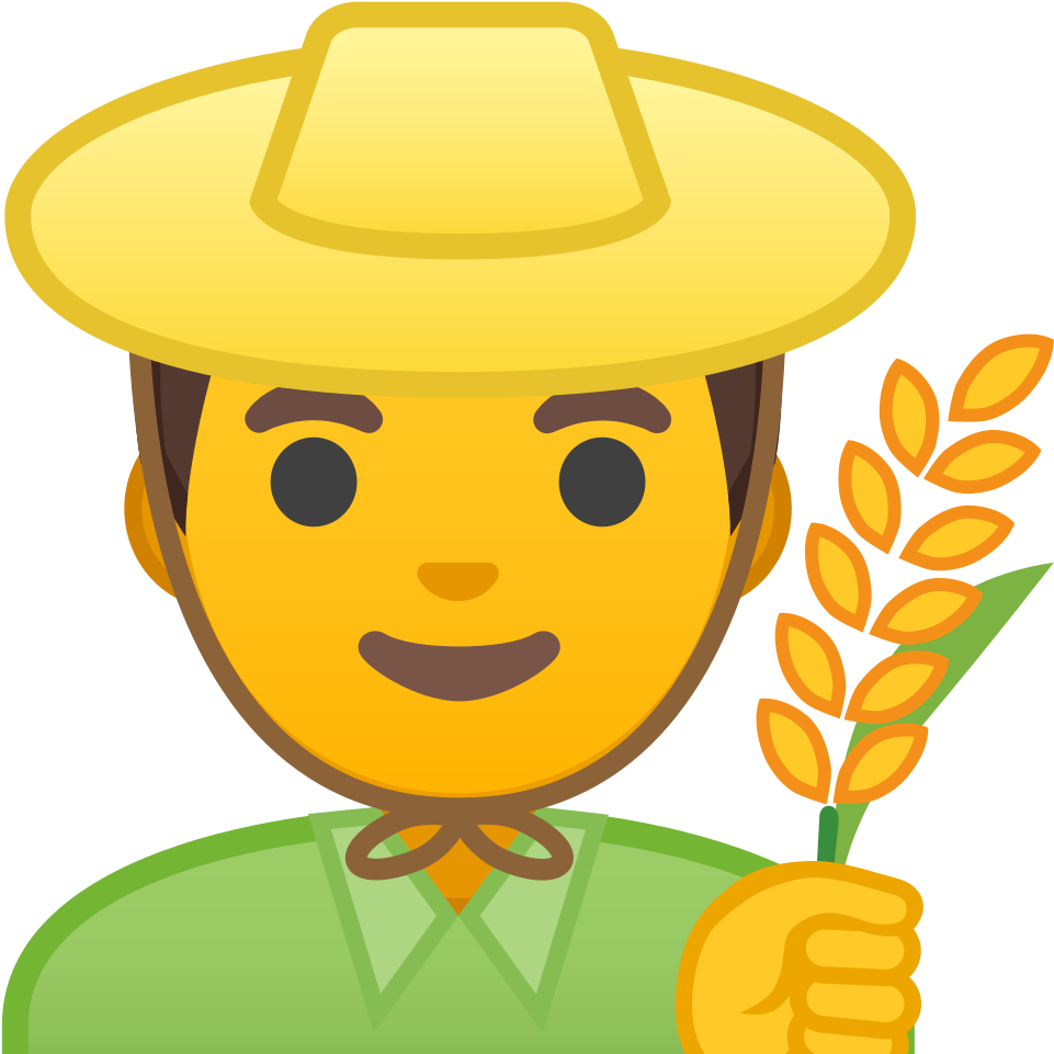 Farmer_ Emoji_ Holding_ Wheat PNG