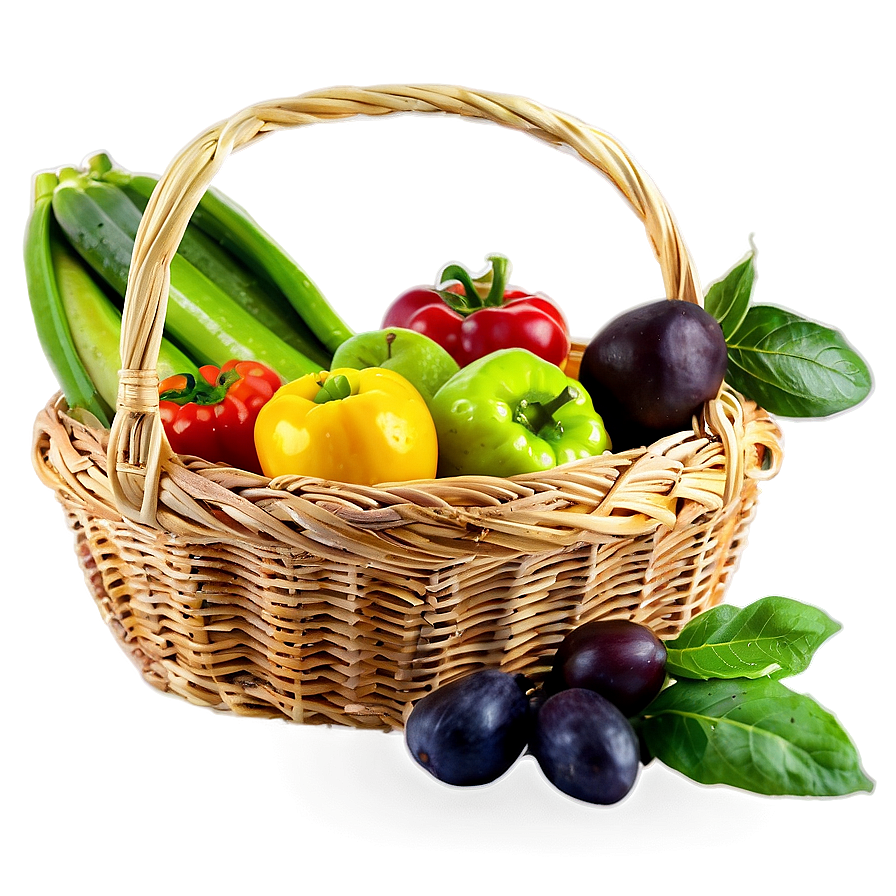 Download Farmers Market Basket Png 8 | Wallpapers.com