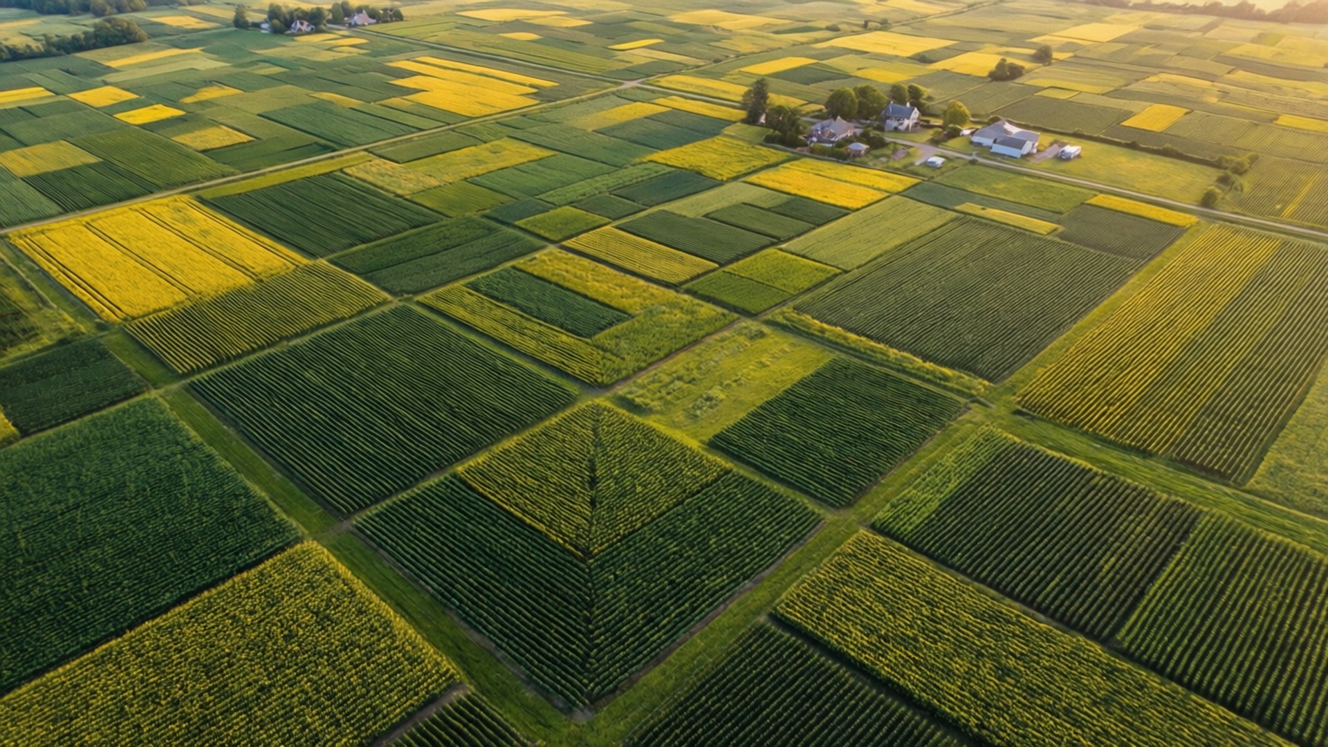 Landwirtschaftliches Patchwork Wallpaper