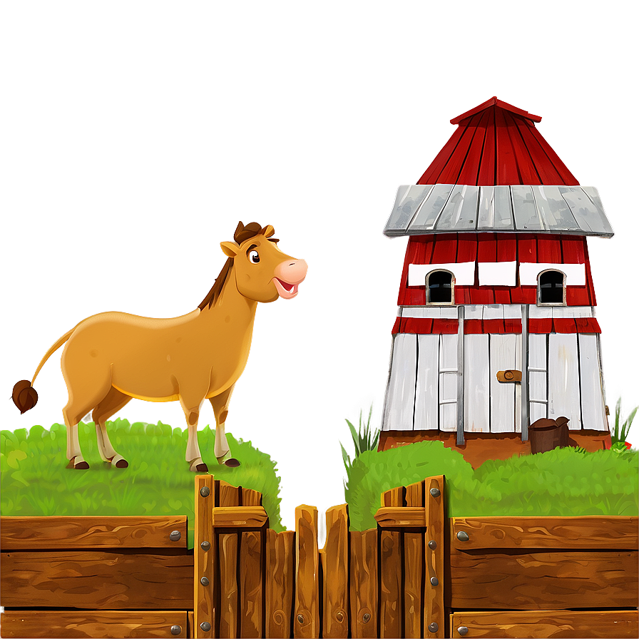 Farmyard With Animals Png Ttr PNG