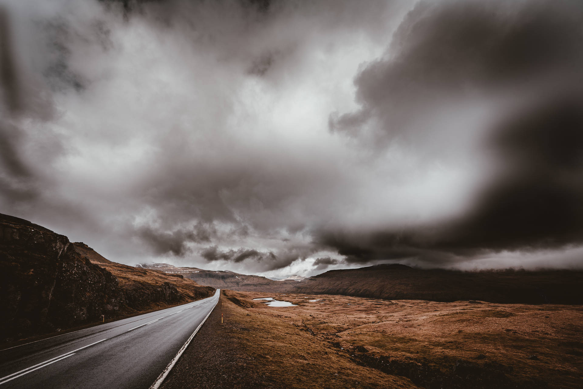 Faroe Islands Asphalt Road
