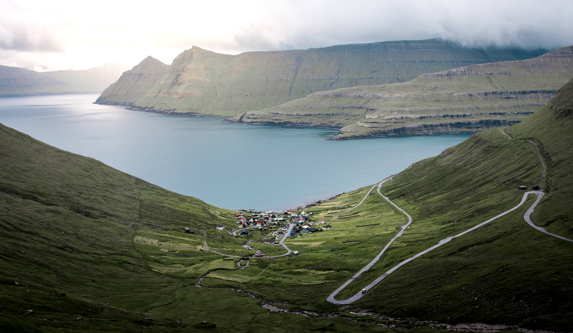 Faroe Islands Tjornuvik Village