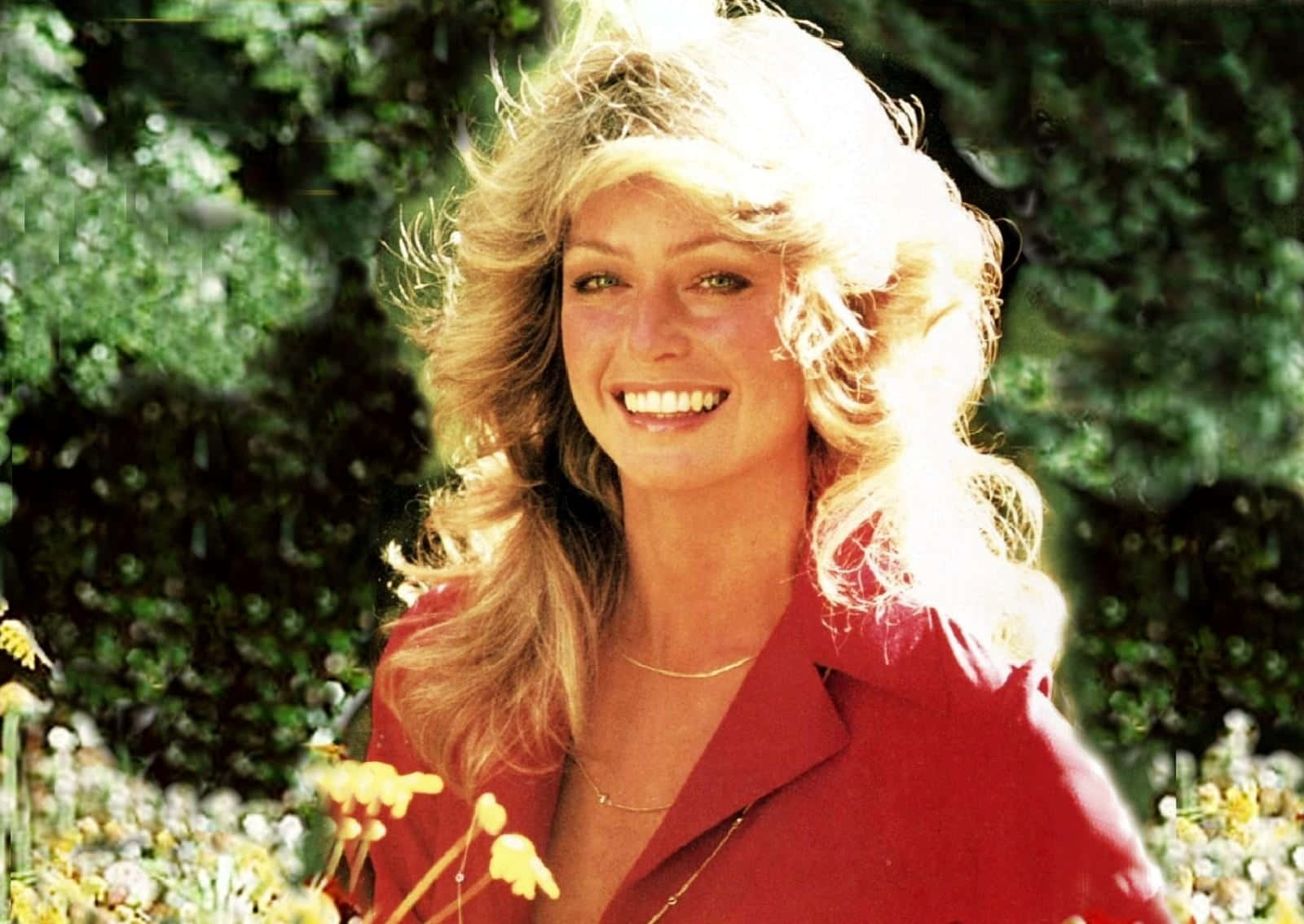 Farrah Fawcett, an American actress and model in the 1970s&1980s