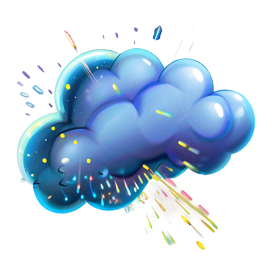Fart Cloud With Sparkles Png 06212024 PNG