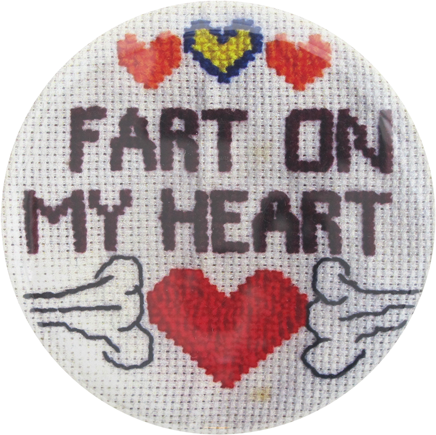 Fart On My Heart Cross Stitch PNG
