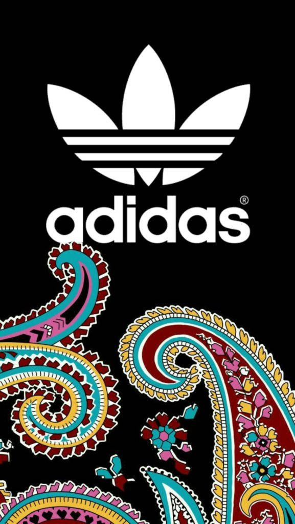 Farverig Doodle Art Adidas Iphone Wallpaper