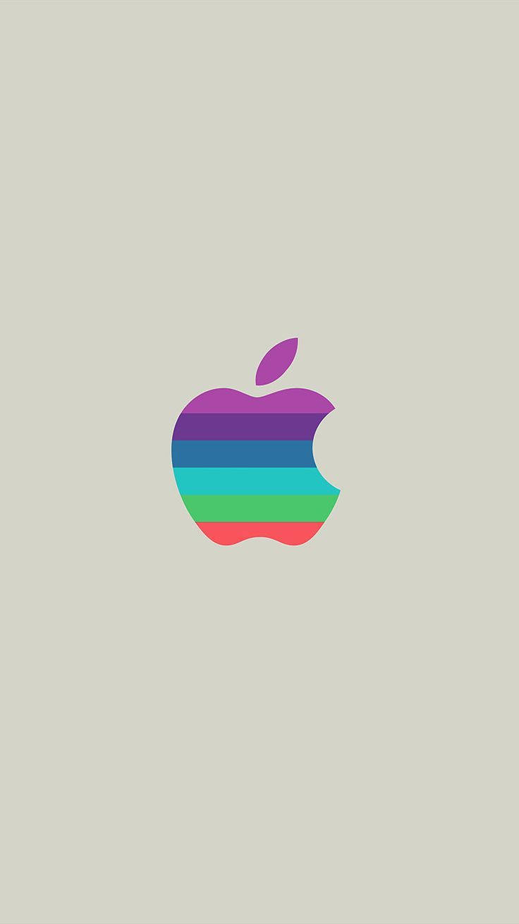 Farverige Apple Logo Iphone Wallpaper