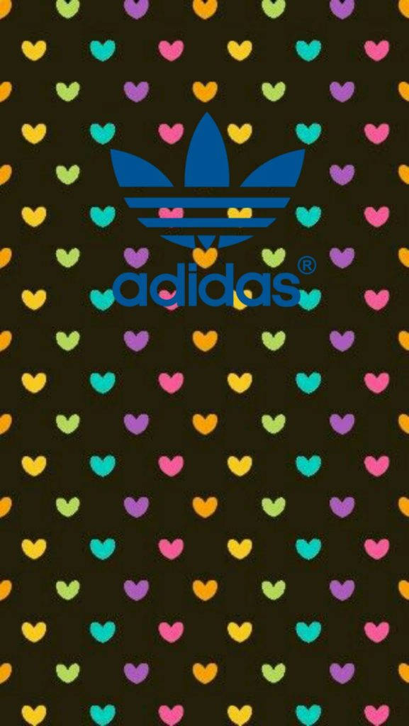 Farverige Hjerter Adidas Iphone Wallpaper