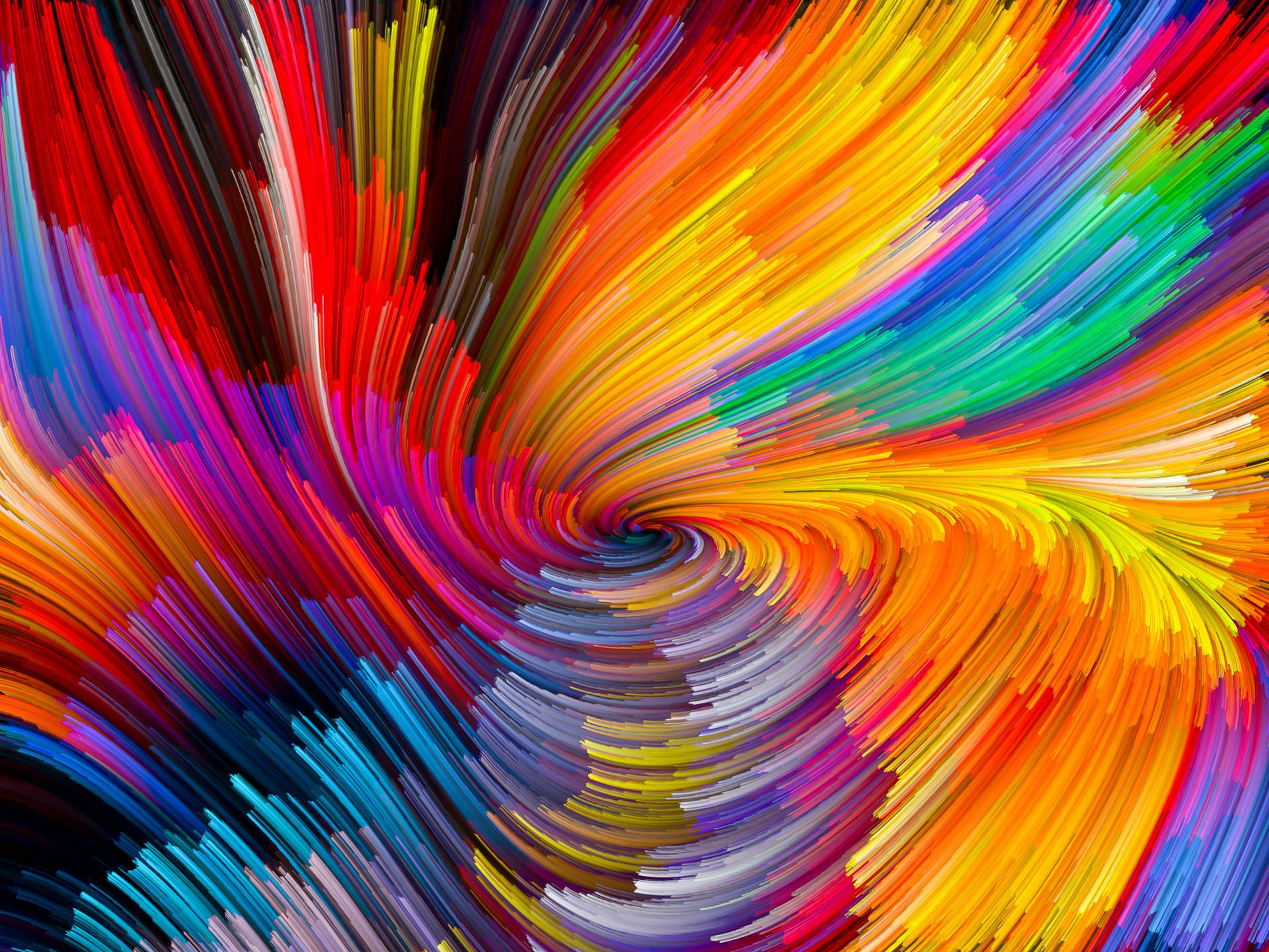 Farverige Hvirvlende Linjer Macbook Pro 4k Wallpaper