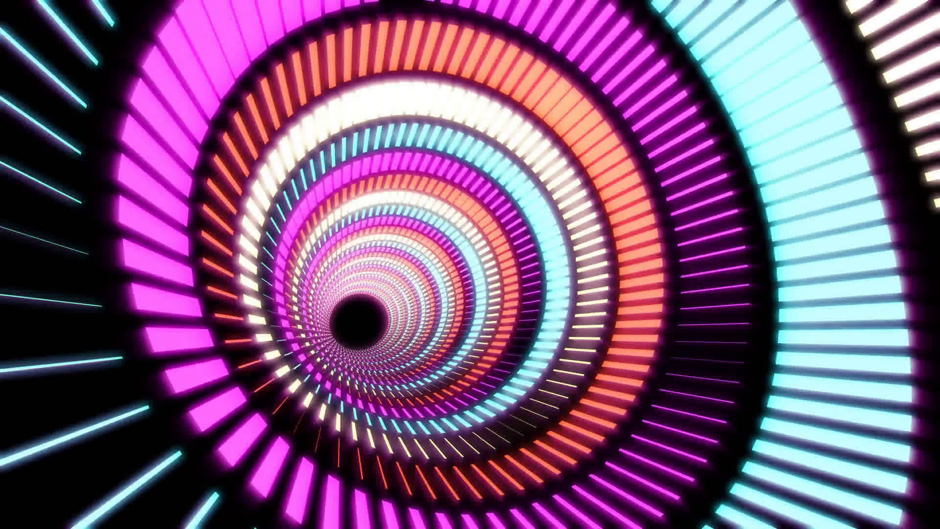 Farverige Hypnose Mønster Tunnel Wallpaper