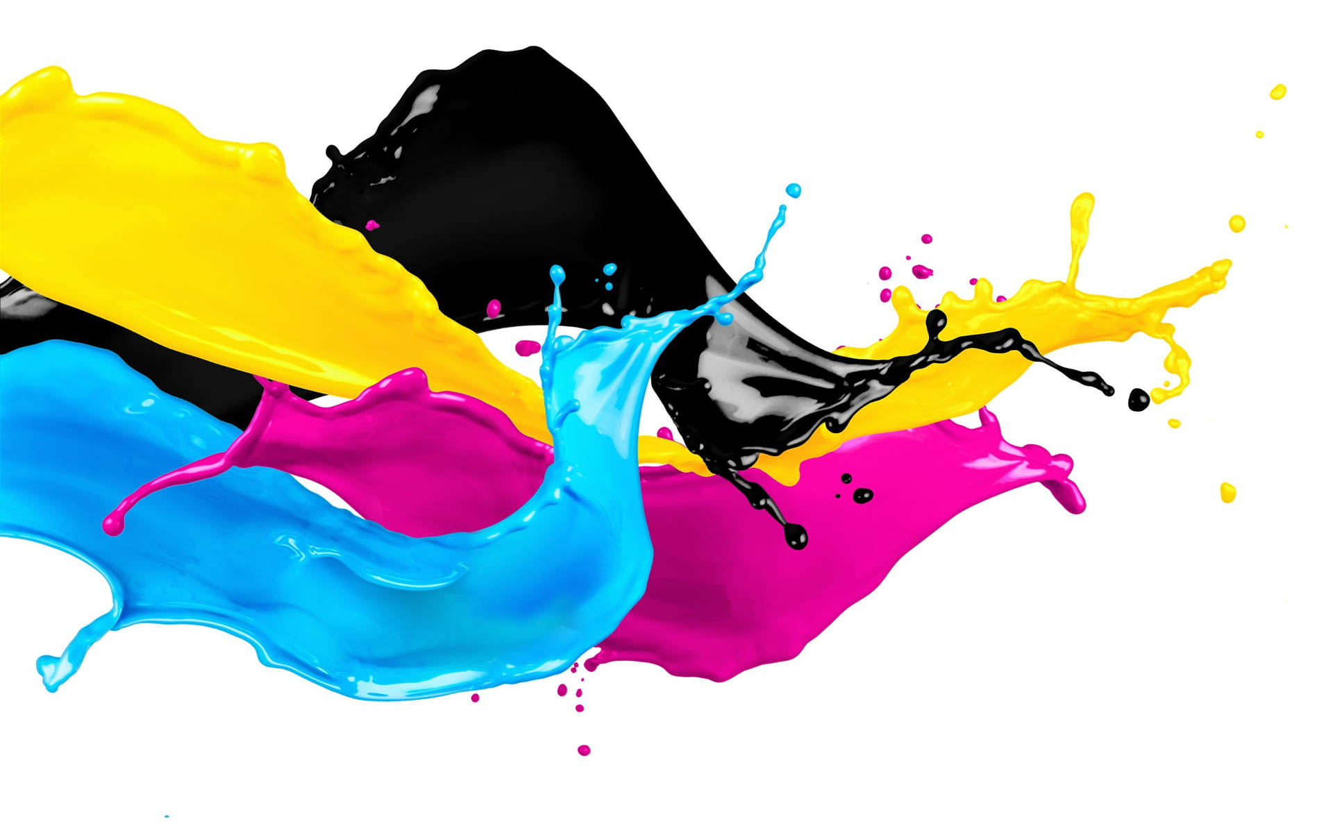 Farverige Paint Stænk Præsentation Wallpaper