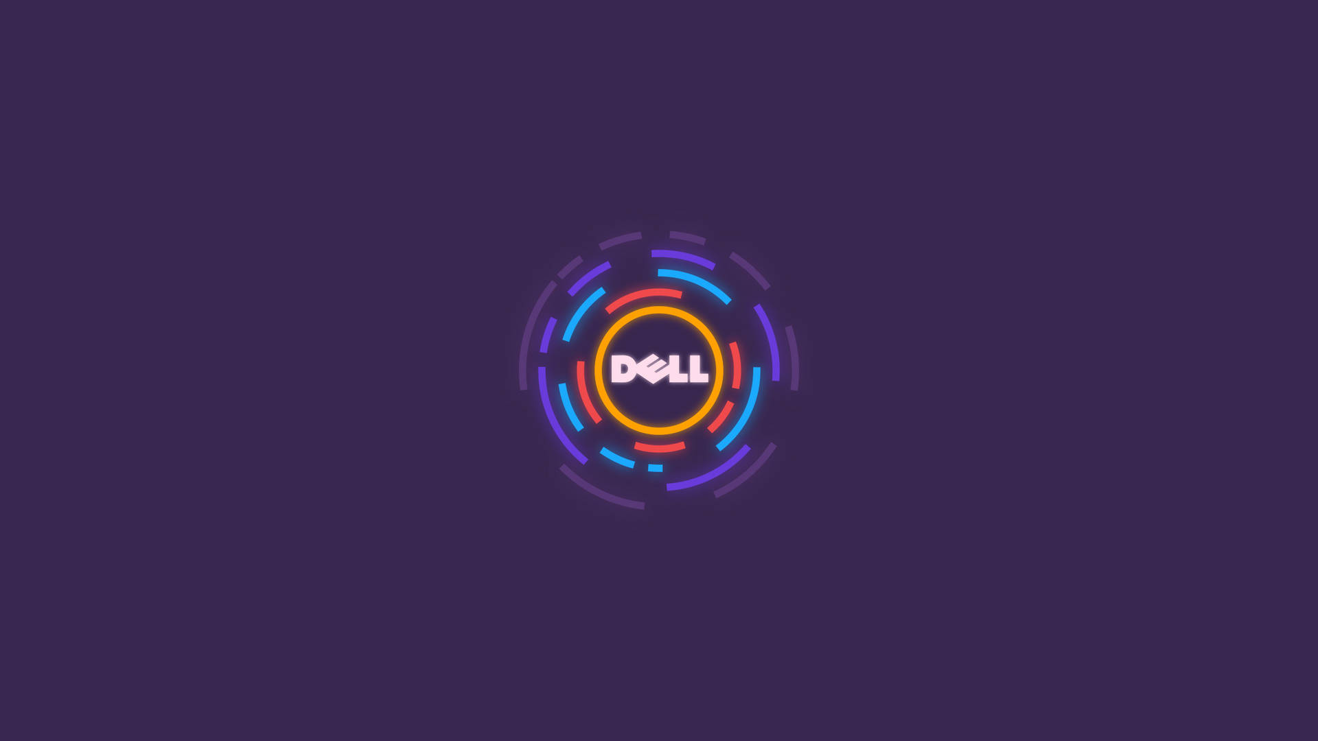 Farverigt Dell Hd-logo Wallpaper