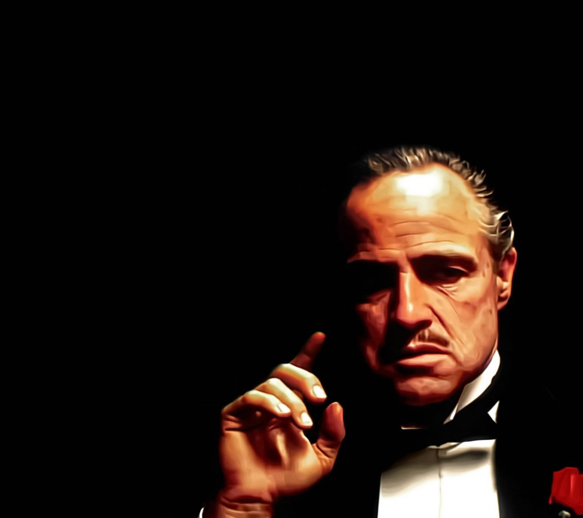 Farvet The Godfather Mafia Boss Wallpaper
