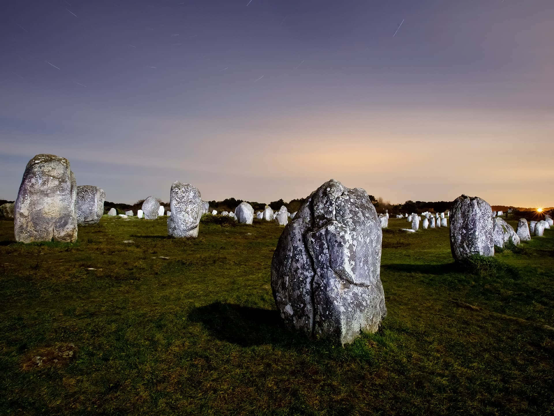 Breathtaking View of Carnac Megalithic Landscape Wallpaper