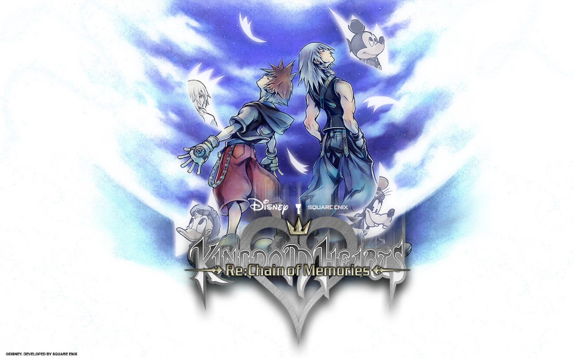 Fascinating Characters With Kingdom Heart Logo Background