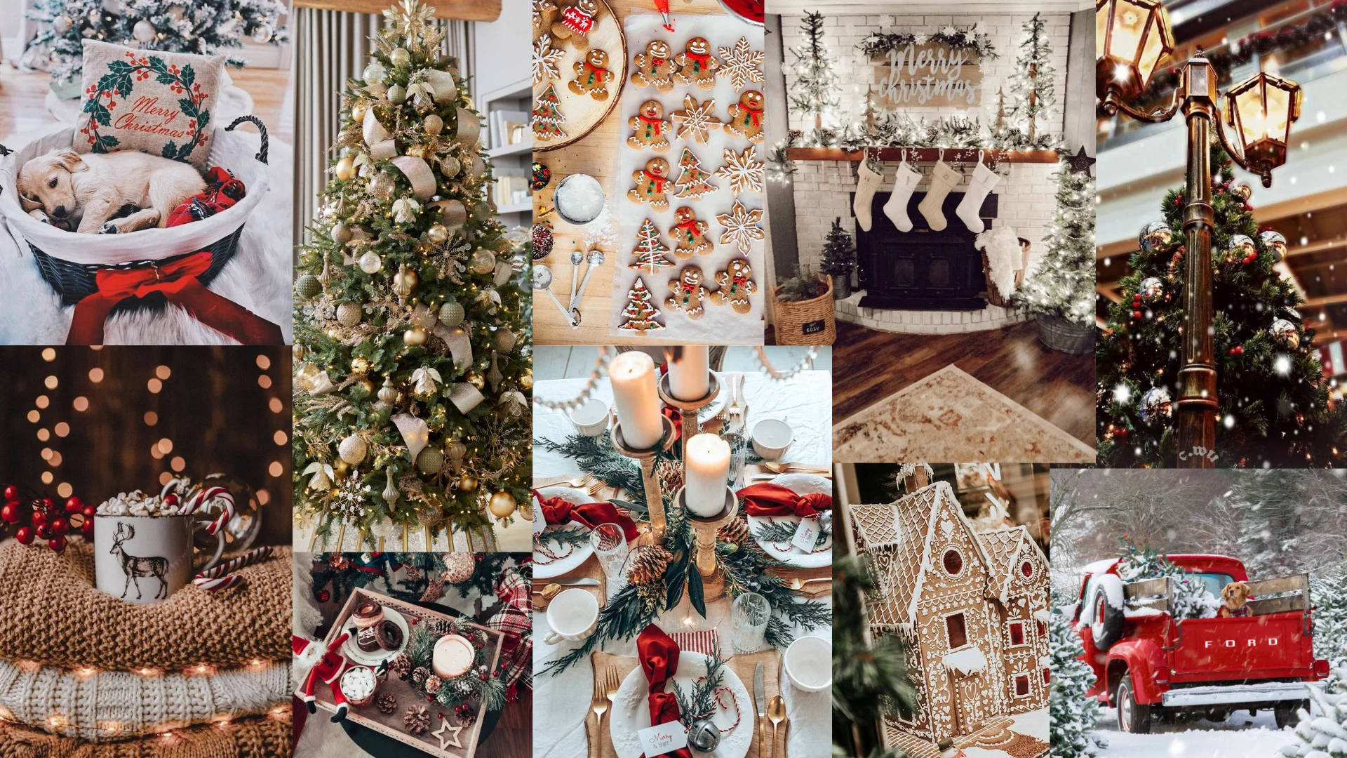 Fascinating Christmas Collage Wallpaper