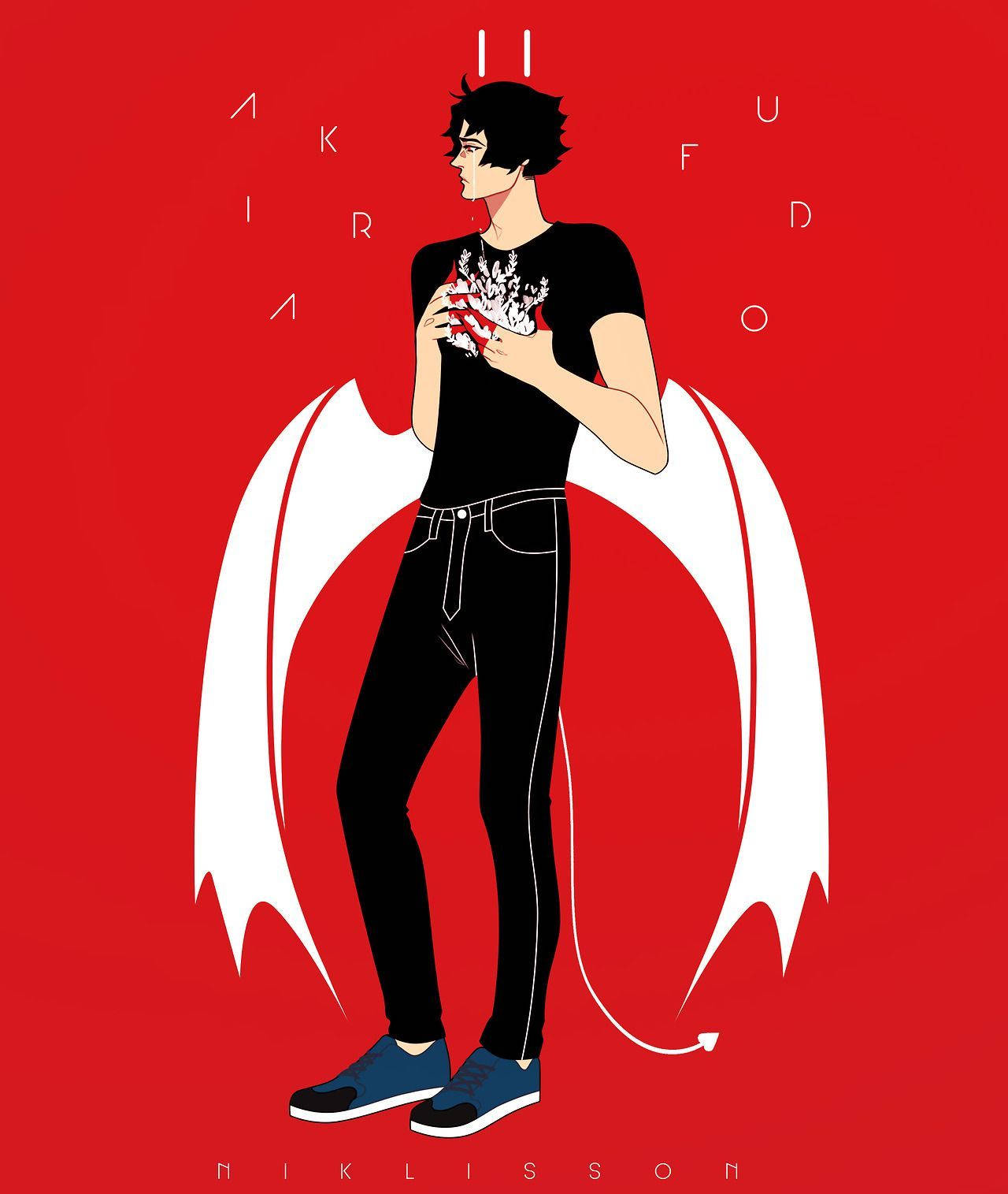 "Fashionably Crying - Akira From Devilman Crybaby" Wallpaper
