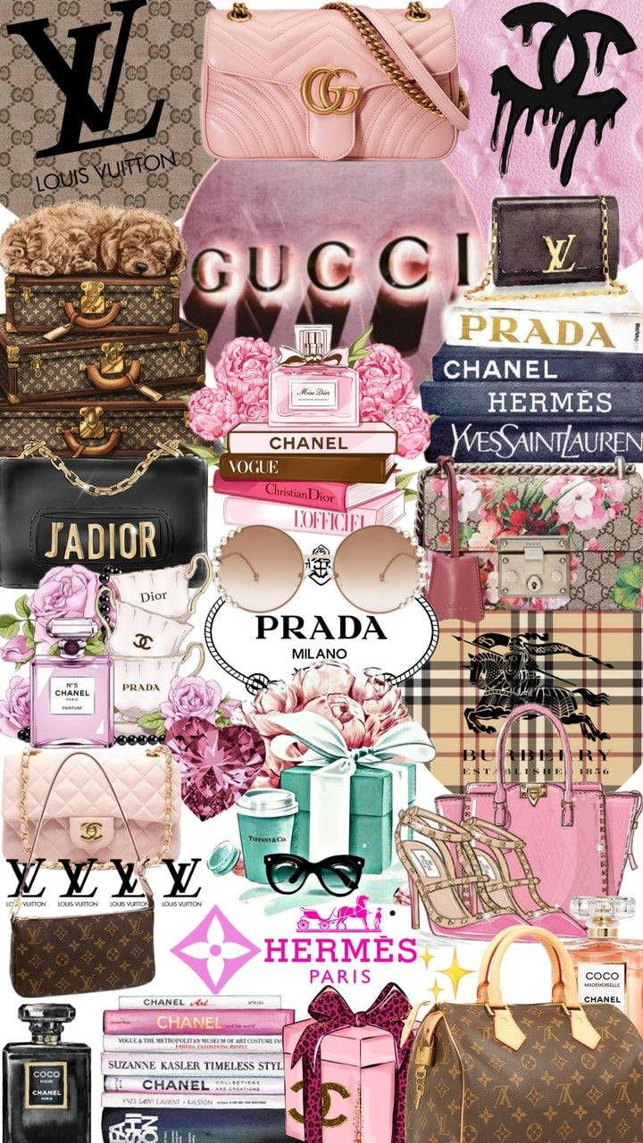 fashion brands logo collage