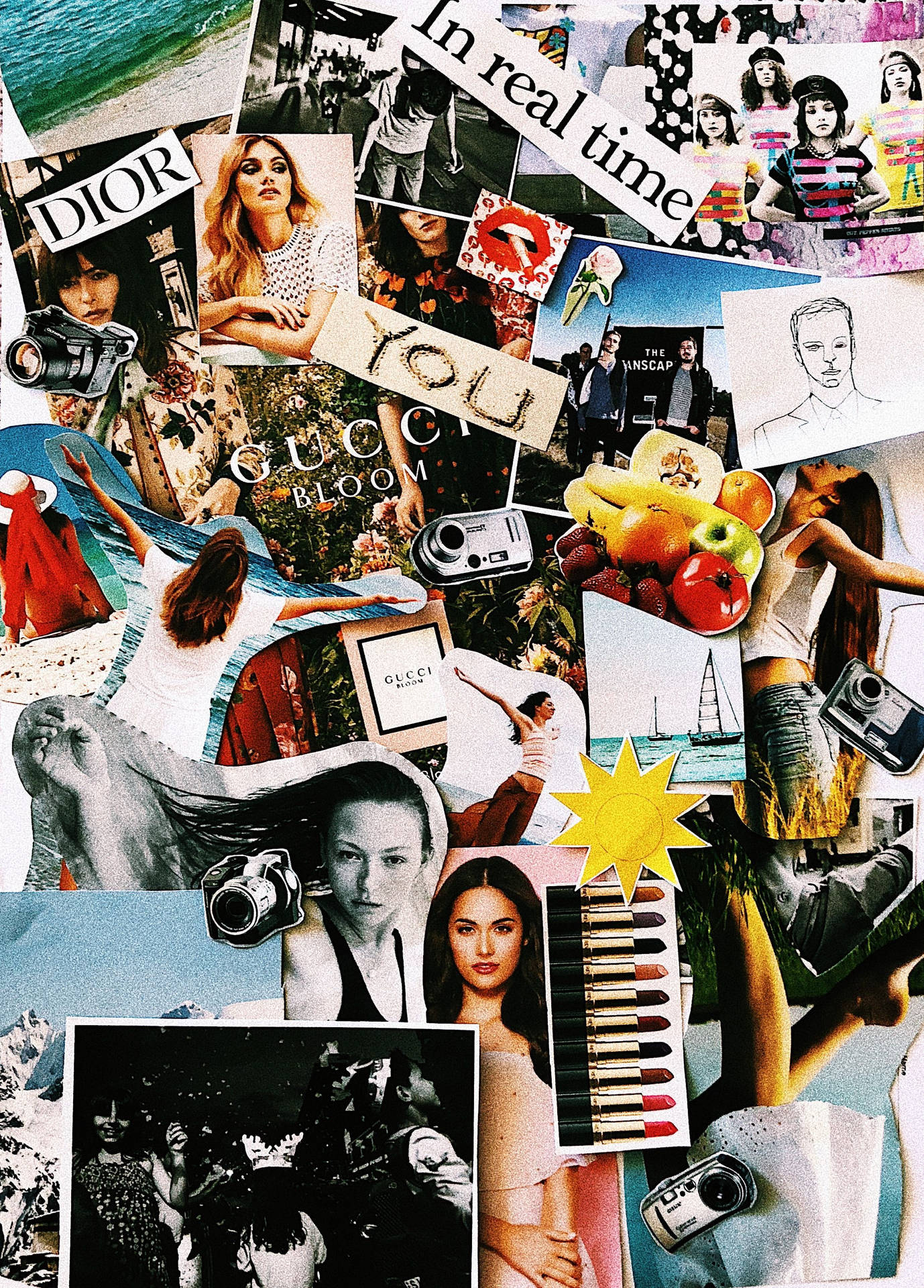 Fashion Collage Cover Background