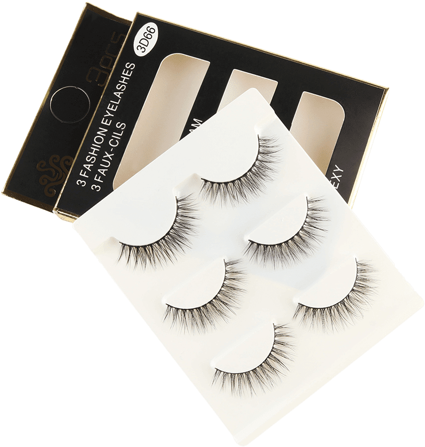 Fashion Faux Eyelashes Pack PNG