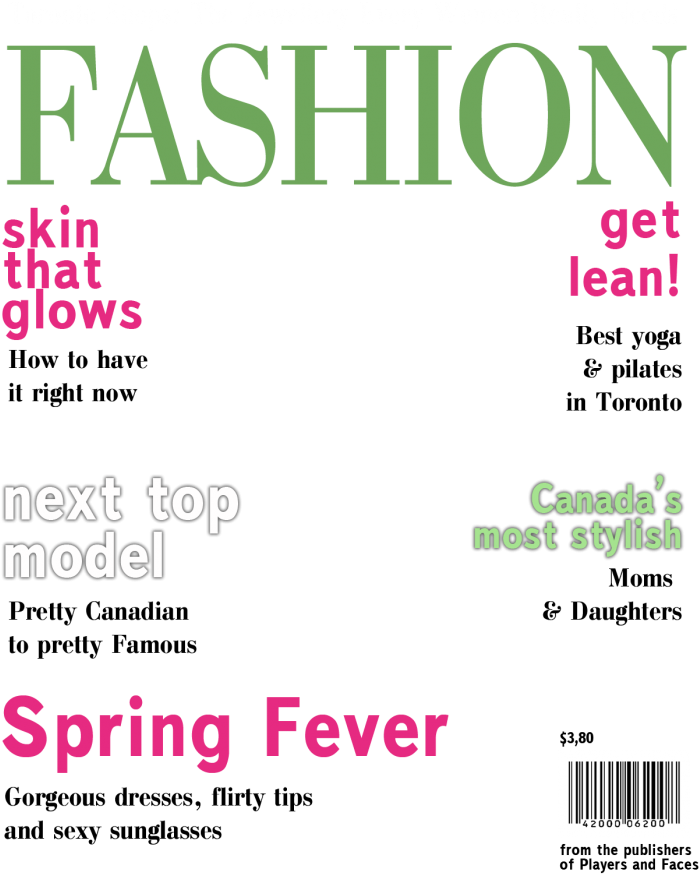 Fashion Magazine Cover Spring Fever PNG