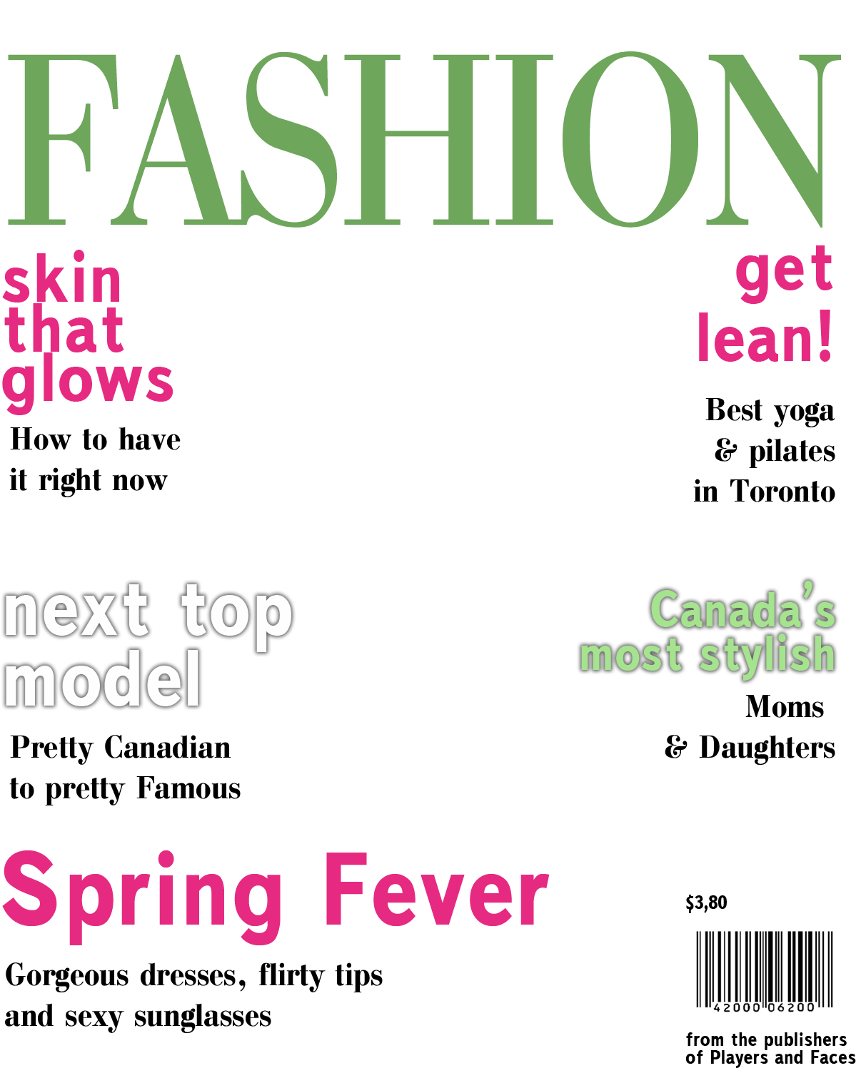 Fashion Magazine Spring Fever Cover PNG