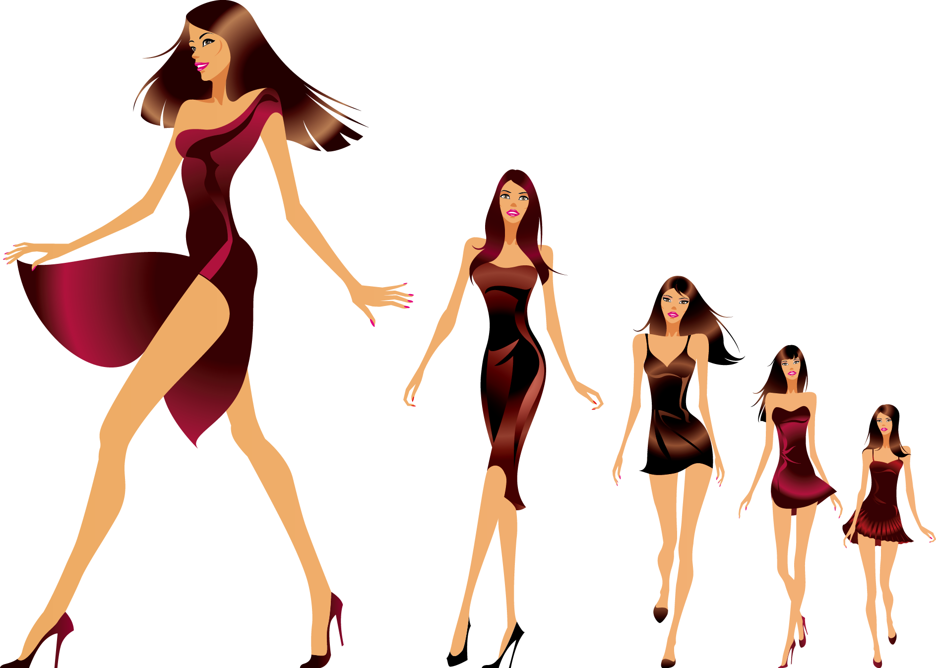 Fashion Models Catwalk Sequence PNG