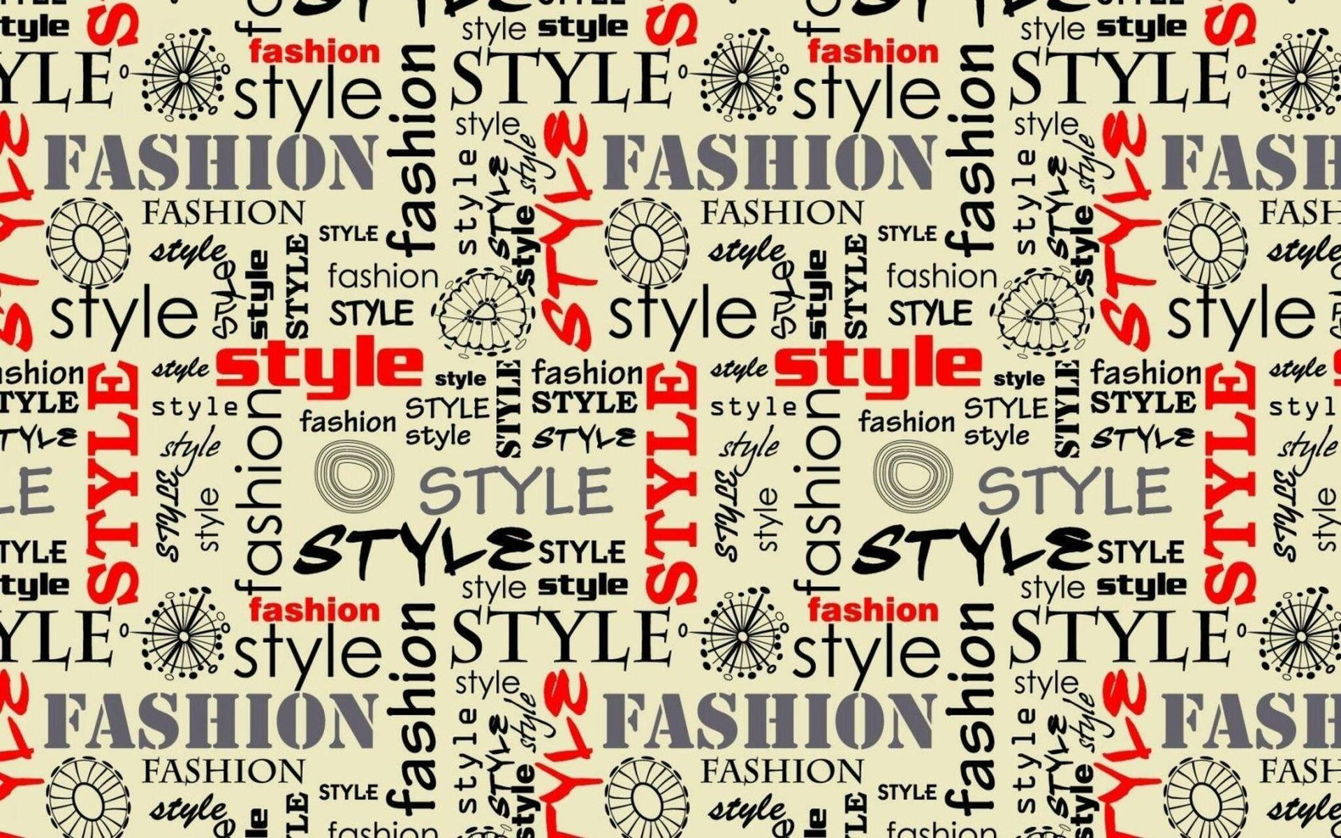 Fashion Style Word Art Background