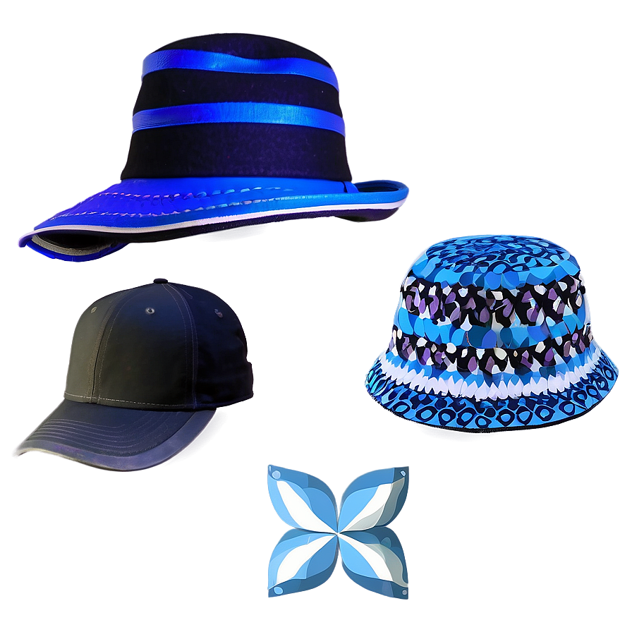 Fashionable Hats And Caps Png 06112024 PNG