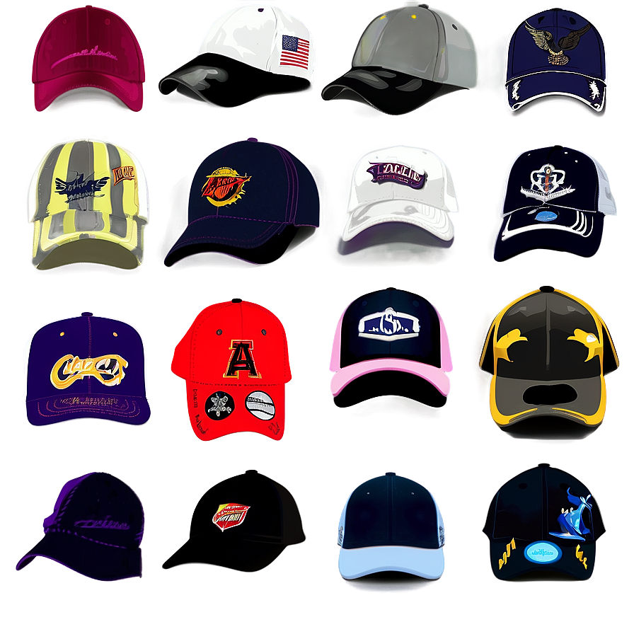 Fashionable Hats And Caps Png Djj PNG