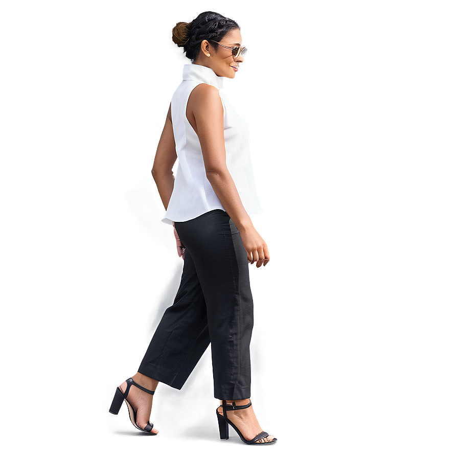 Fashionable Woman Walking Png Fwc PNG