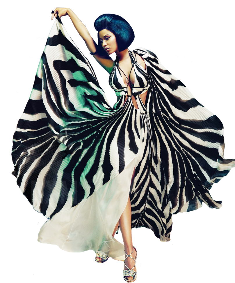 Download Fashionable Zebra Print Dress Pose | Wallpapers.com