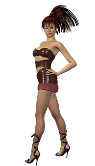 Fashionable3 D Model Pose PNG