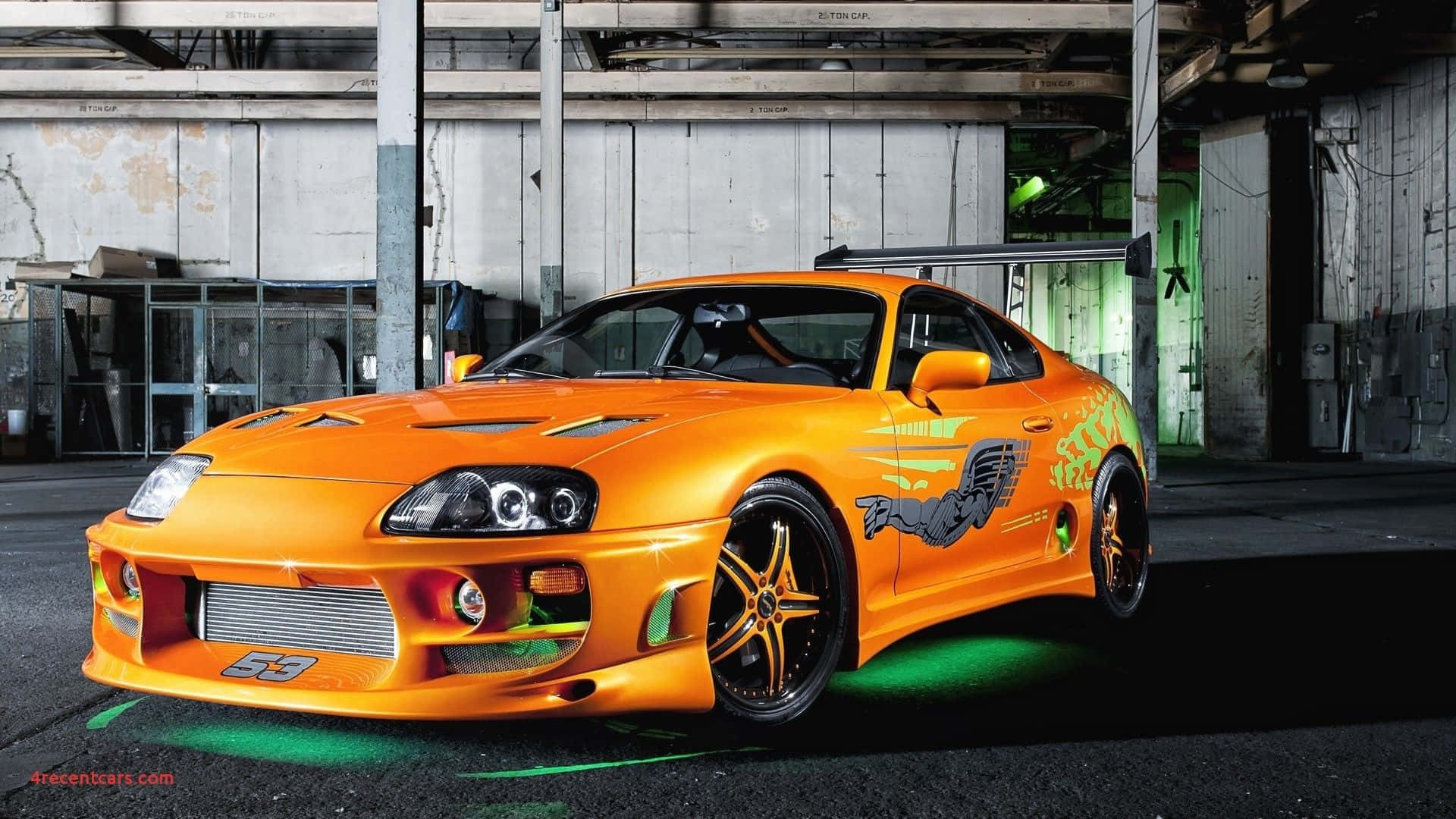 Orange Car In Fast And Furious 1 Wallpaper
