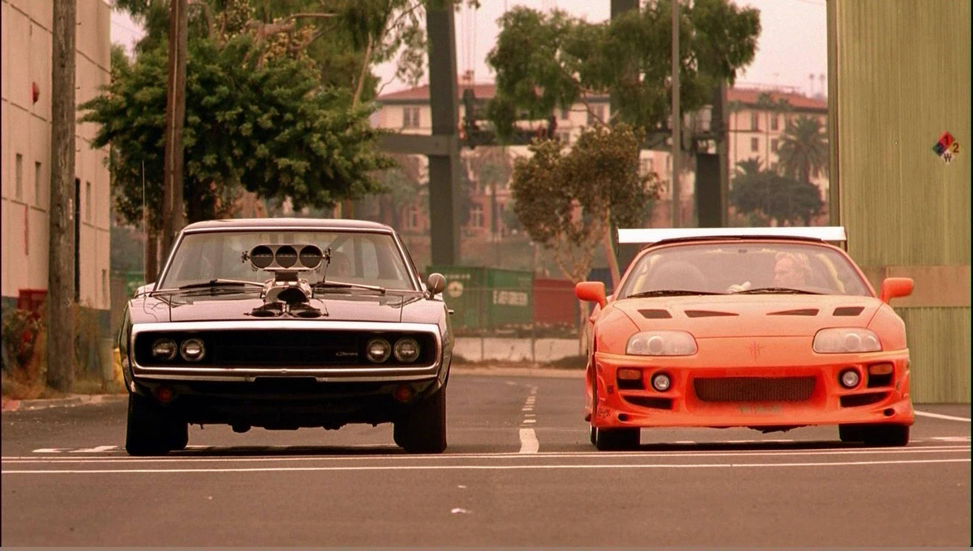 Fast And Furious Cars Black And Orange Wallpaper