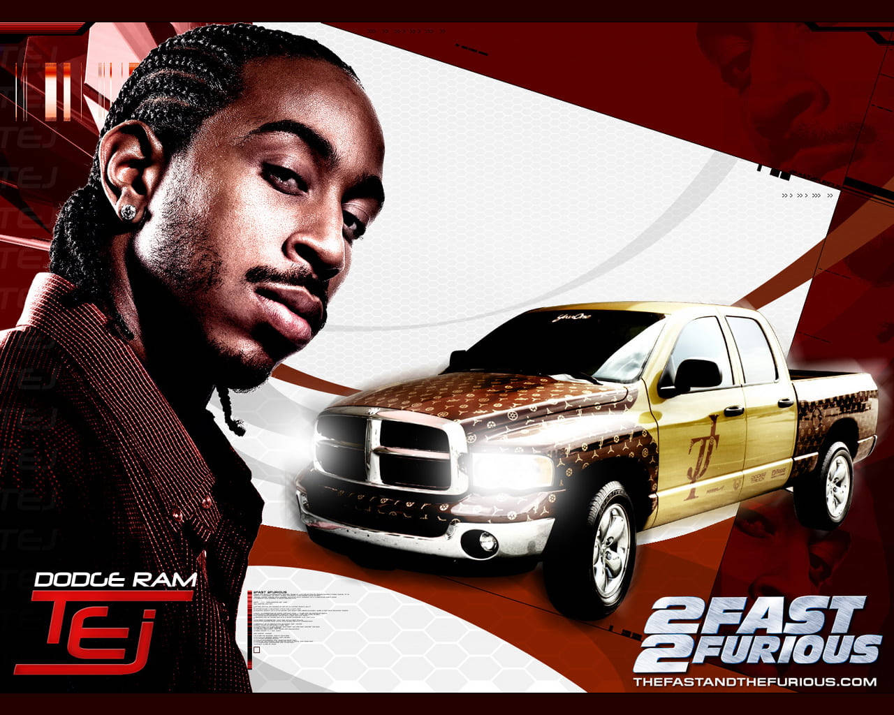Fast And Furious Cars Ludacris Red Aesthetic Wallpaper