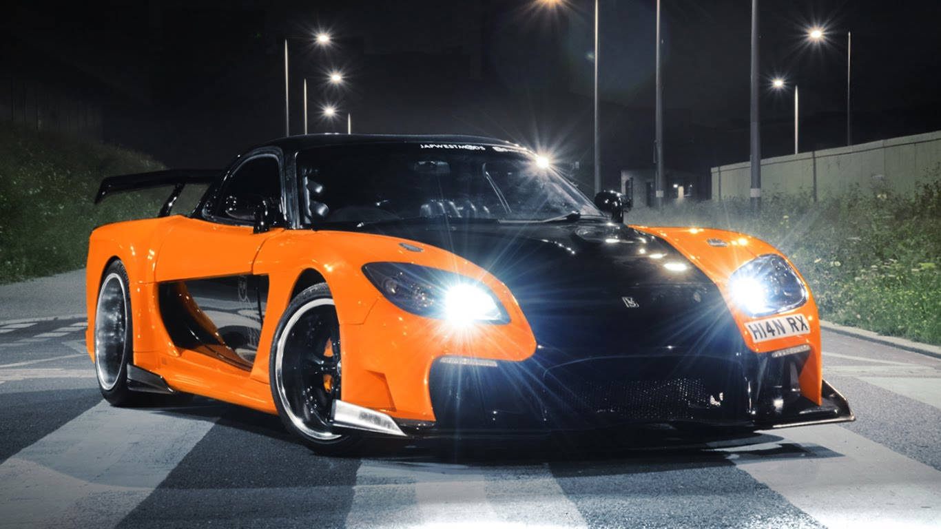 Fast And Furious Cars Orange And Black Wallpaper