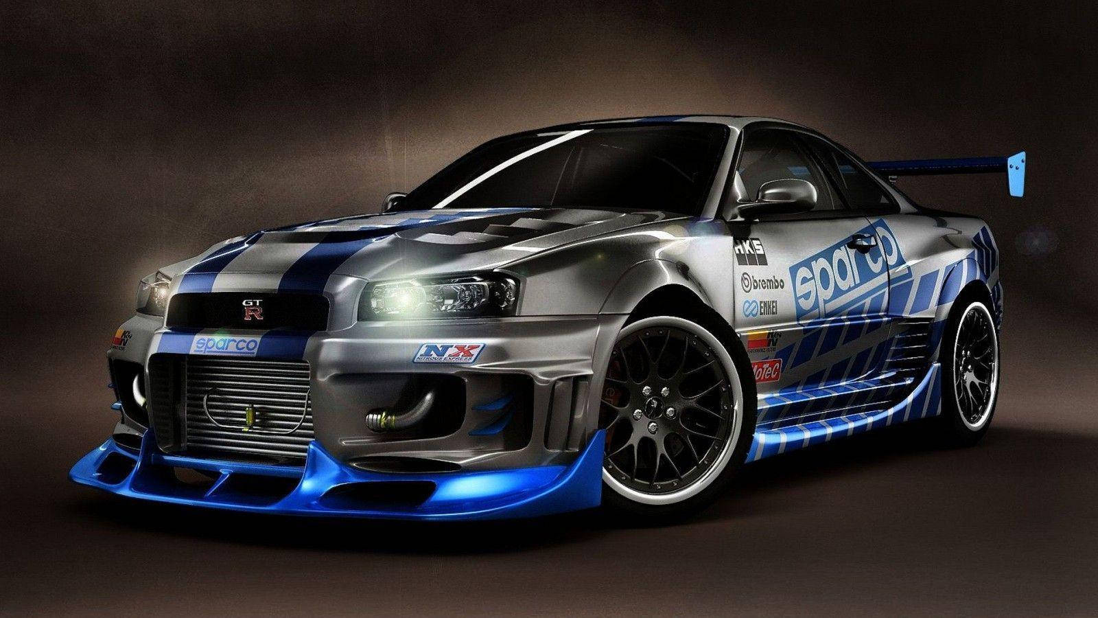 Fast And Furious Cars Silver And Blue Wallpaper