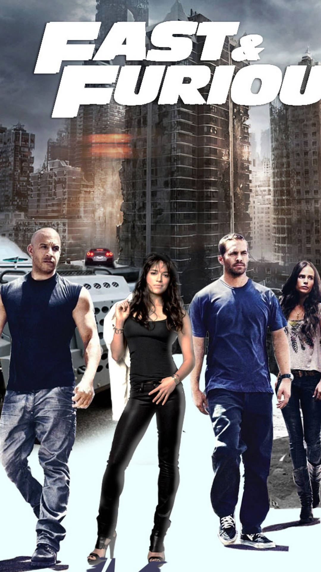 Fast And Furious iPhone 7 Cast City Ruins Wallpaper