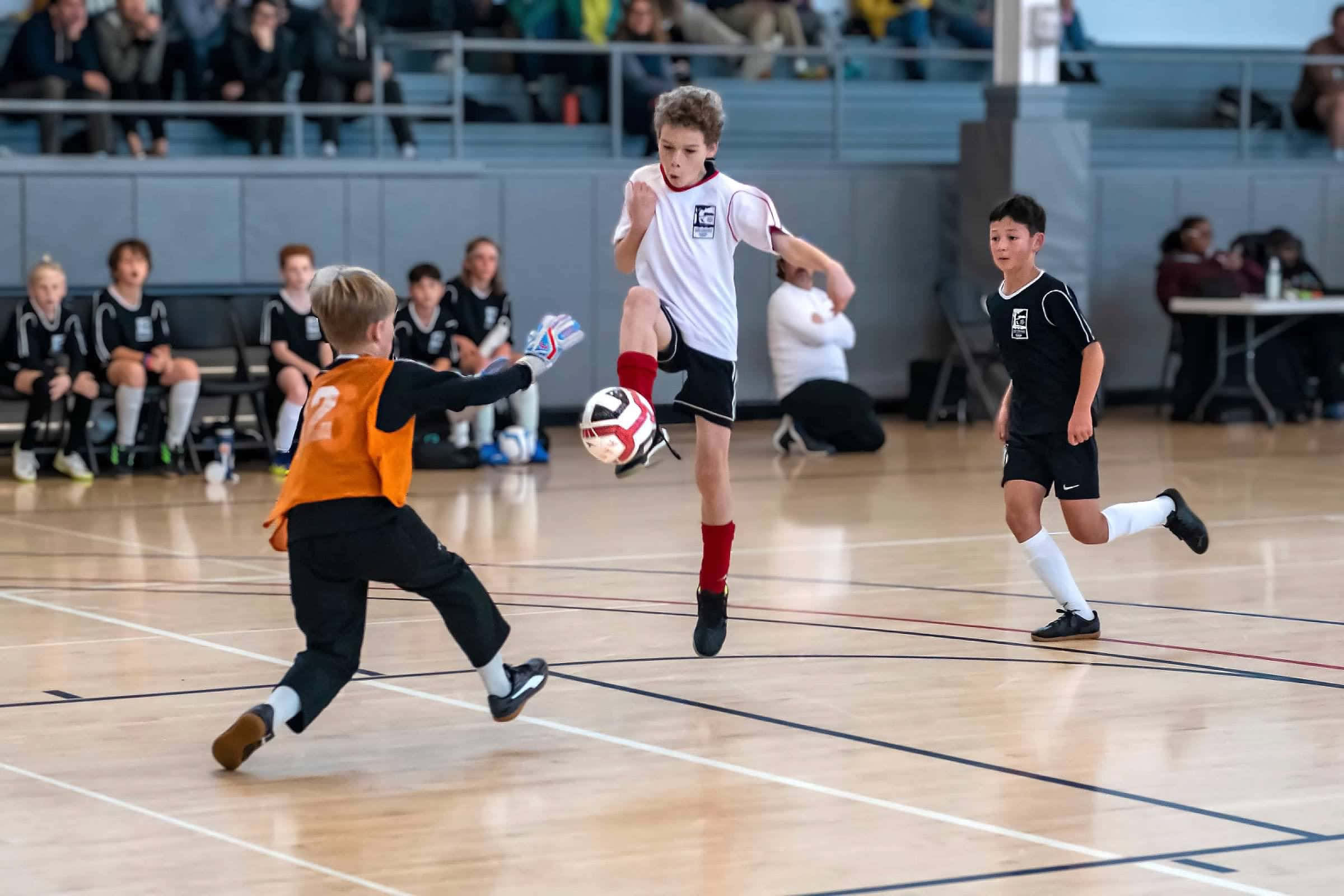 Snelle Doorbraak In Indoor Voetbal Achtergrond